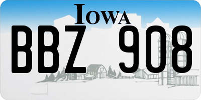 IA license plate BBZ908