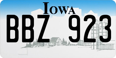 IA license plate BBZ923