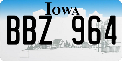 IA license plate BBZ964