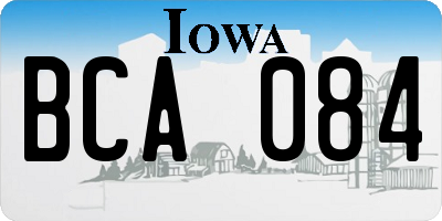 IA license plate BCA084
