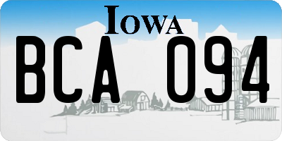 IA license plate BCA094