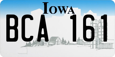 IA license plate BCA161