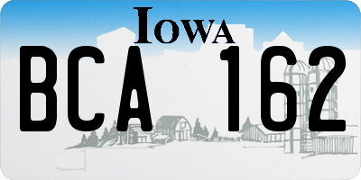 IA license plate BCA162
