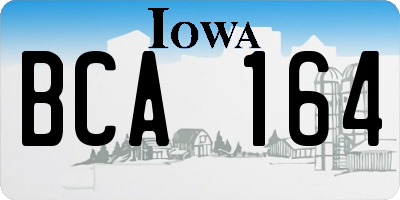 IA license plate BCA164
