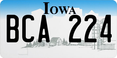 IA license plate BCA224