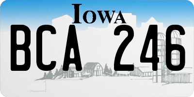 IA license plate BCA246