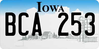 IA license plate BCA253