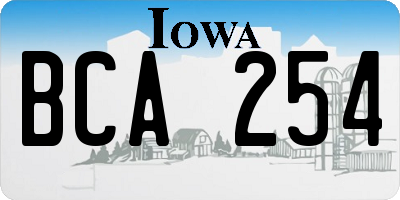 IA license plate BCA254