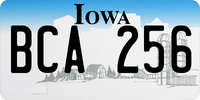 IA license plate BCA256
