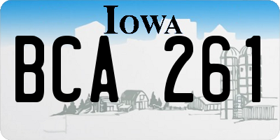 IA license plate BCA261