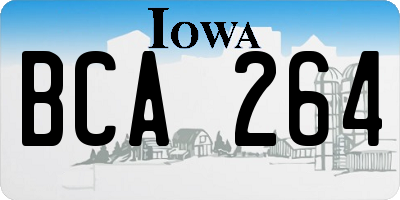 IA license plate BCA264