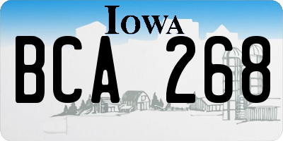 IA license plate BCA268