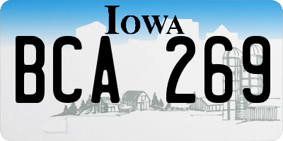 IA license plate BCA269