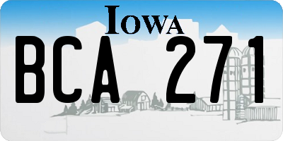 IA license plate BCA271