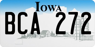 IA license plate BCA272