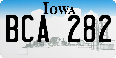 IA license plate BCA282
