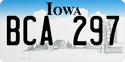 IA license plate BCA297