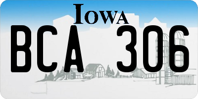 IA license plate BCA306