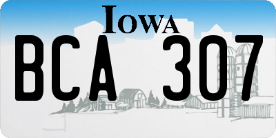IA license plate BCA307