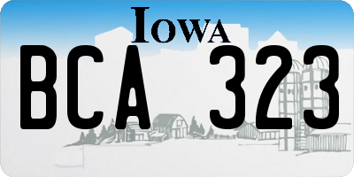 IA license plate BCA323