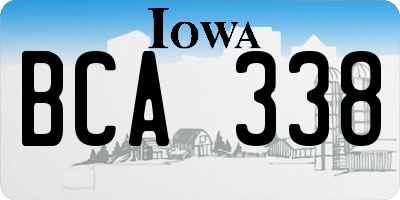 IA license plate BCA338