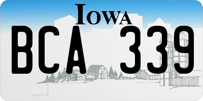 IA license plate BCA339