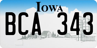 IA license plate BCA343
