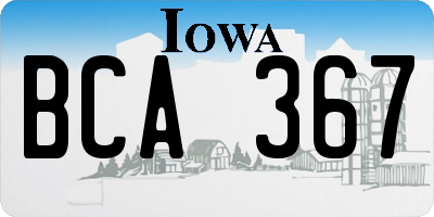 IA license plate BCA367