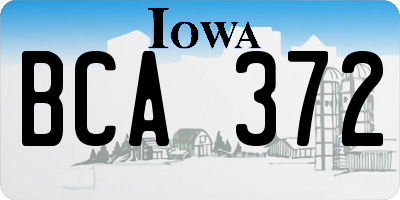 IA license plate BCA372