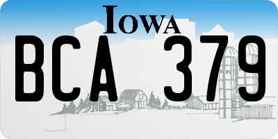 IA license plate BCA379