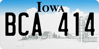 IA license plate BCA414