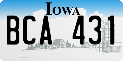 IA license plate BCA431