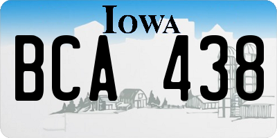 IA license plate BCA438