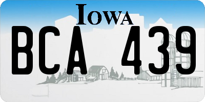 IA license plate BCA439