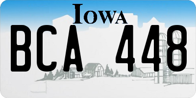 IA license plate BCA448