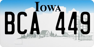 IA license plate BCA449