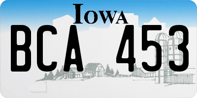 IA license plate BCA453