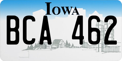 IA license plate BCA462