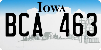IA license plate BCA463