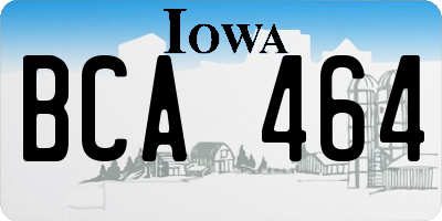 IA license plate BCA464