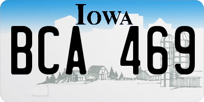 IA license plate BCA469