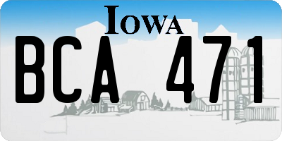 IA license plate BCA471