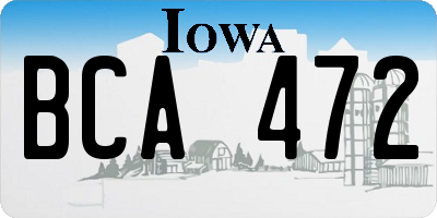 IA license plate BCA472