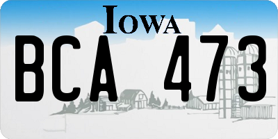 IA license plate BCA473