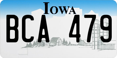 IA license plate BCA479