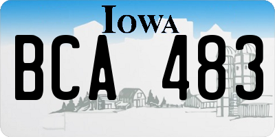 IA license plate BCA483