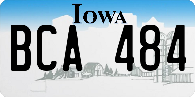IA license plate BCA484