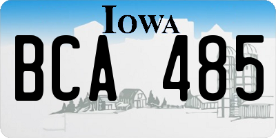 IA license plate BCA485