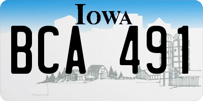 IA license plate BCA491