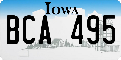 IA license plate BCA495